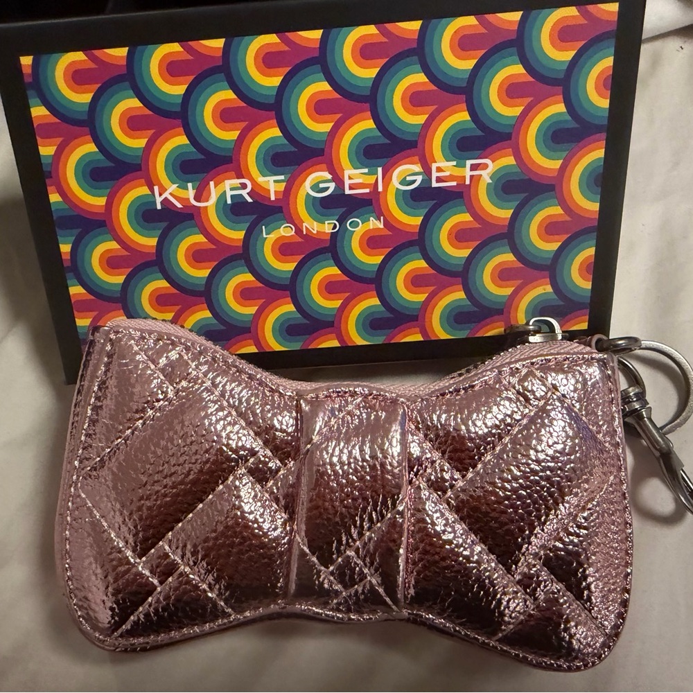 Kurt Geiger Pink bag charm Keychain Pouch - Picture 3 of 3